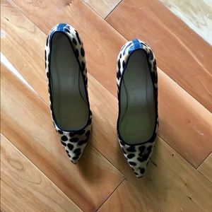 J Crew Leopard  Calf Hair Pumps US Size 6.5